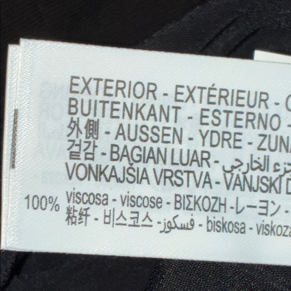 NWT. Zara ZW Collection Black Viscose Midi Dress. Size XL. - Picture 10 of 12